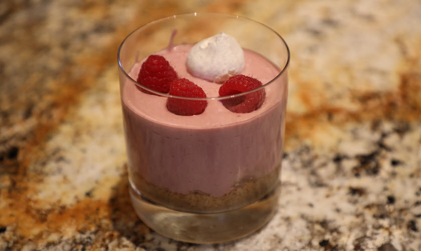 Pink Raspberry Cheesecake Mousse