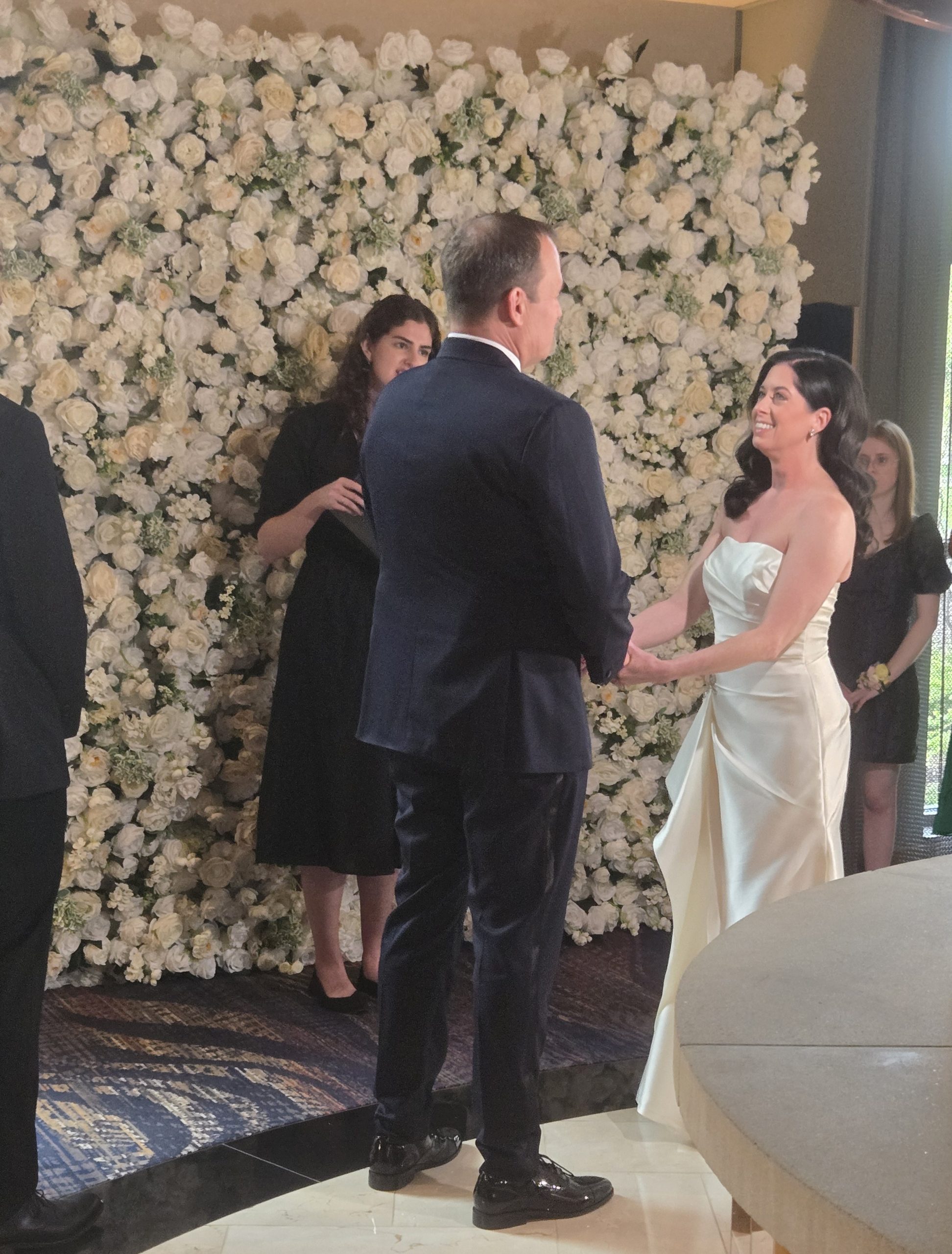 Bride and groom say I do at Four Winds South Bend.