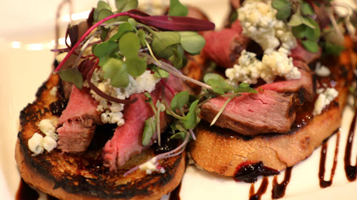 Blue Cheese and Steak Crostini